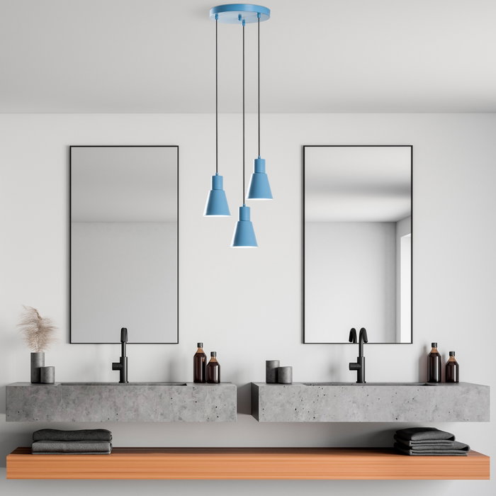 Opviq Lámpara de araña Azul Claro con Altura Ajustable Opviq Lámpara de araña Azul Claro con Altura Ajustable